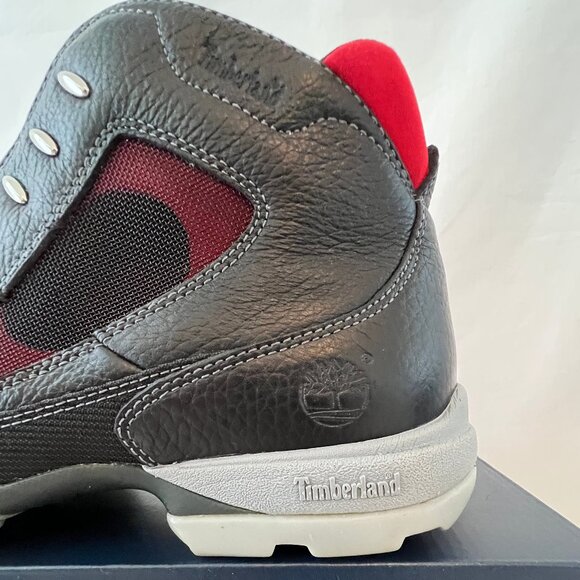 Timberland Boots Smart Comfort System, Black Leather with Red trim, Size 10.5 EC - Picture 9 of 14